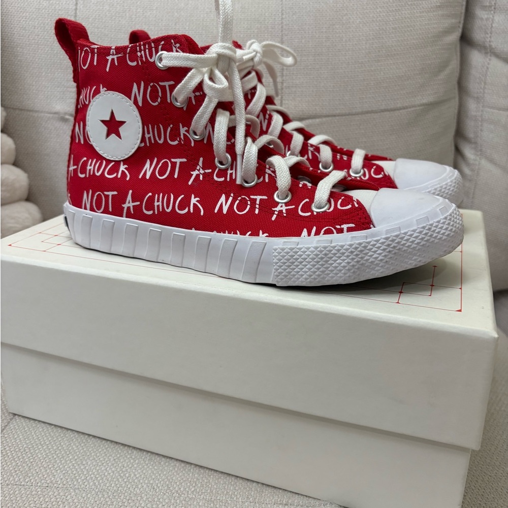 Converse Red High-Top Kids Sneakers